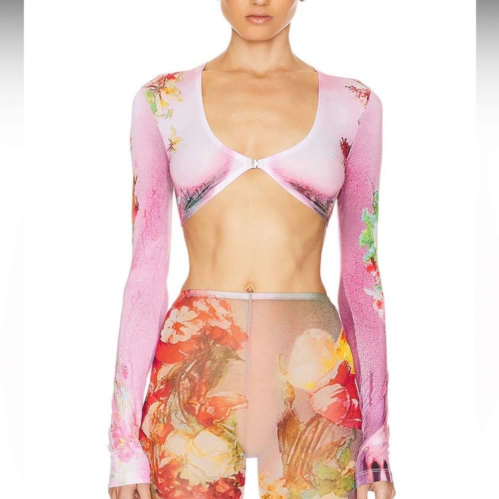 Jean Paul Gaultier mesh crop top